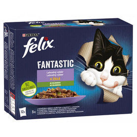 FELIX Fantastic cat Multipack výber so zeleninou želé kapsičky pre mačky 12x85g