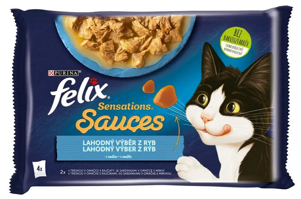 E-shop FELIX Sensations cat Multipack treska&sardinka kapsičky pre mačky 4x85g