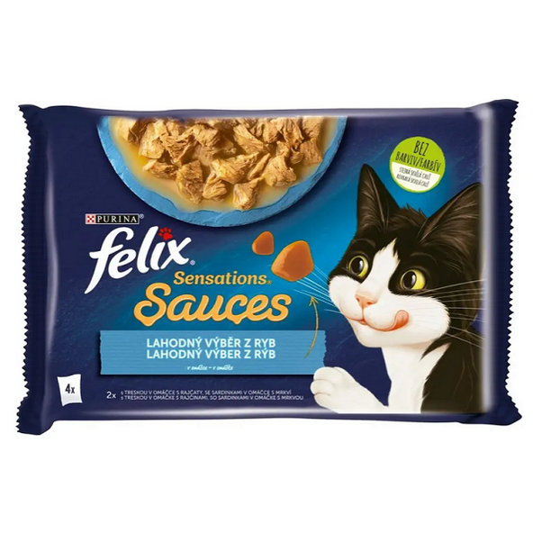 FELIX Sensations cat Multipack treska&sardinka kapsičky pre mačky 4x85g