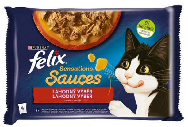 E-shop FELIX Sensations cat Multipack morka&jahňa kapsičky pre mačky 4x85g