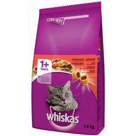 WHISKAS Adult cat granule pre mačky s hovädzím mäsom 1,4kg