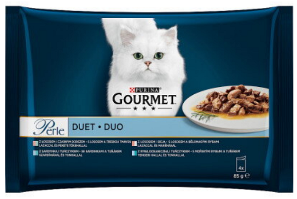 E-shop GOURMET PERLE cat Multipack duo losos&treska kapsičky pre mačky 4x85g