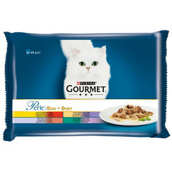 GOURMET PERLE cat Multipack duo hovädzie&kura kapsička 4x85g