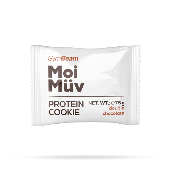 MoiMüv Protein Cookie - GymBeam, dvojitá čokoláda, 75g
