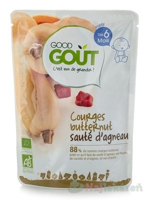 E-shop Good Gout BIO Maslová tekvica s jahňacím mäsom príkrm (od ukonč. 6. mesiaca) 190 g