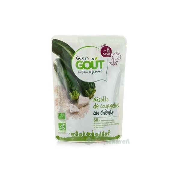 Good Gout BIO Cuketové rizoto s kozím syrom príkrm (od ukonč. 8. mesiaca) 190 g