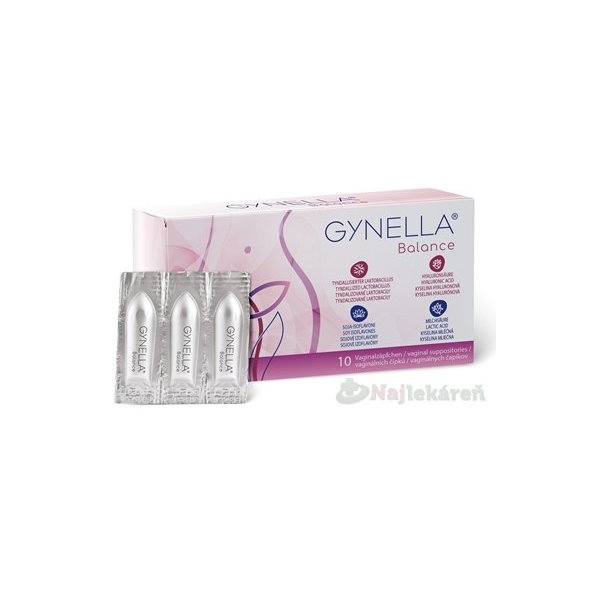 GYNELLA Balance vaginálne čapíky 10 ks