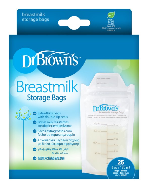 E-shop DR.BROWN'S Vrecká na uskladnenie materského mlieka 180 ml 25ks