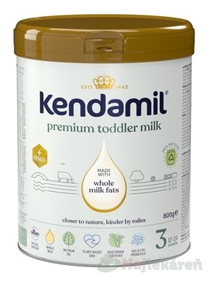 E-shop KENDAMIL Premium 3 HMO+ mliečna výživa malých detí (od ukonč. 12. mesiaca) 800 g