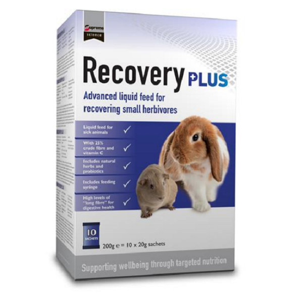Supreme Vetcare® Recovery Plus na podporu trávenia malých bylinožravcov 10x20g