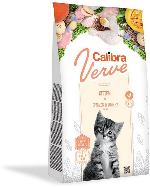 E-shop Calibra Cat Verve GF Kitten Chicken & Turkey granule pre mačiatka 750g