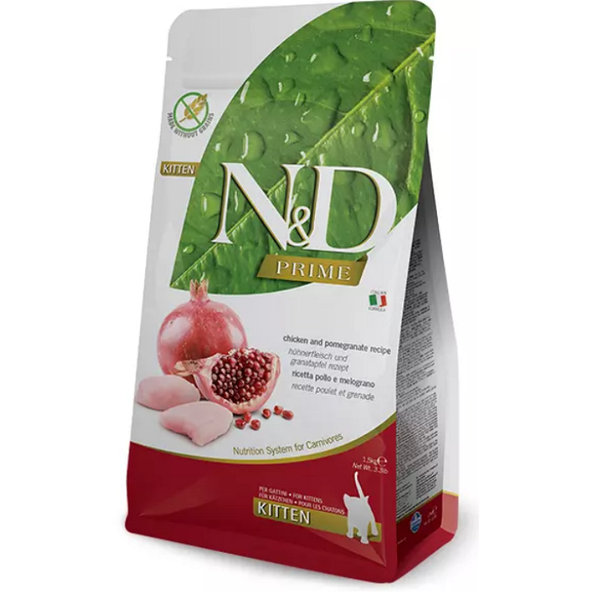 Farmina N&D cat PRIME (GF) kitten, chicken & pomegranate granule pre mačiatka 1,5kg