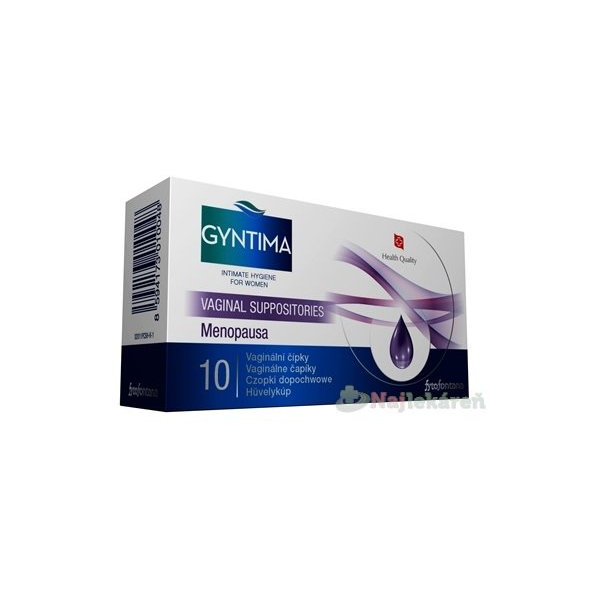 Fytofontana GYNTIMA Menopausa vaginálne čapíky 10ks