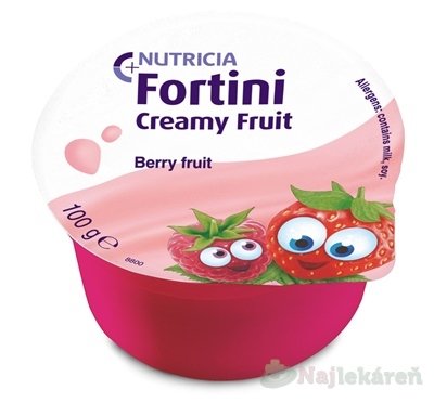 E-shop Fortini Creamy Fruit Multi Fibre príchuť červené ovocie 4x100 g