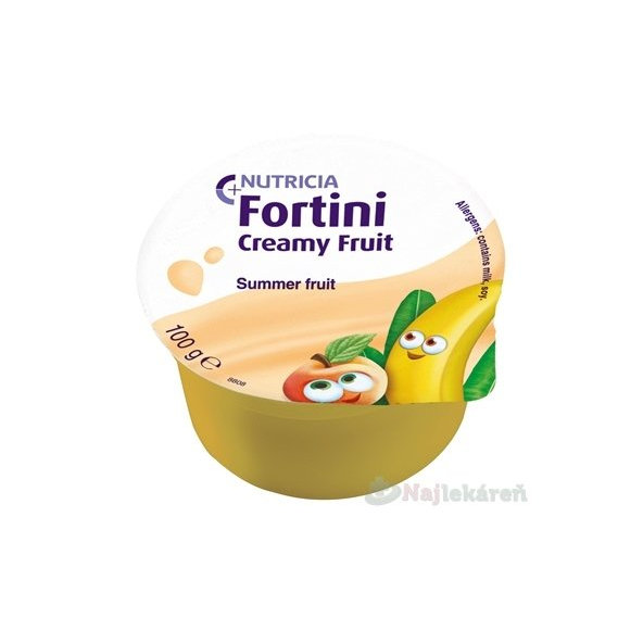 Fortini Creamy Fruit Multi Fibre príchuť letné ovocie 4x100 g