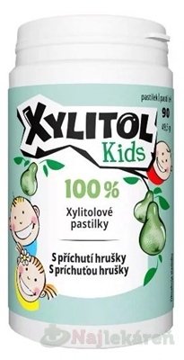E-shop Vitabalans XYLITOL Kids xylitolové pastilky s príchuťou hrušky, 90 ks