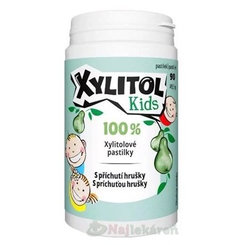Vitabalans XYLITOL Kids xylitolové pastilky s príchuťou hrušky, 90 ks