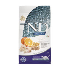 Farmina N&D cat OCEAN (AG) adult, codfish, spelt, oats & orange granule pre mačky 1,5kg