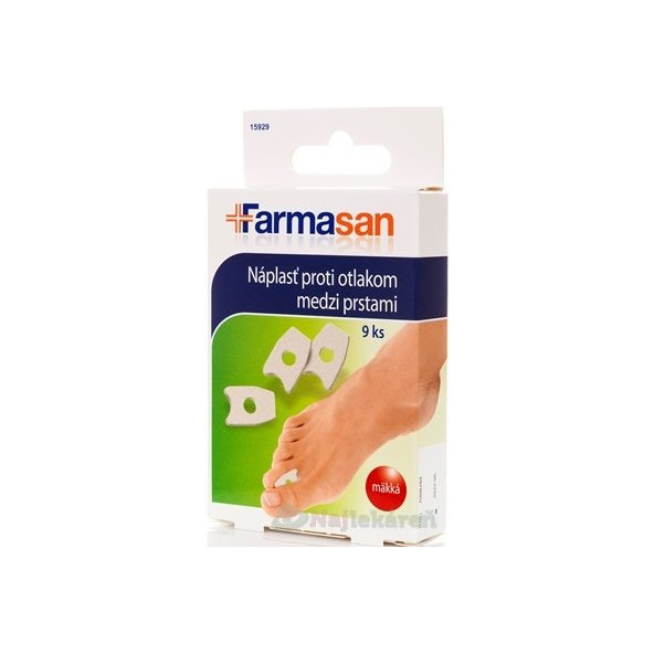 Farmasan Náplasť proti otlakom medzi prstami mäkká 9ks