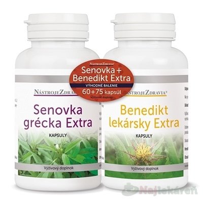 E-shop NástrojeZdravia SENOVKA + BENEDIKT Extra cps (60 + 75, výhodné balenie)