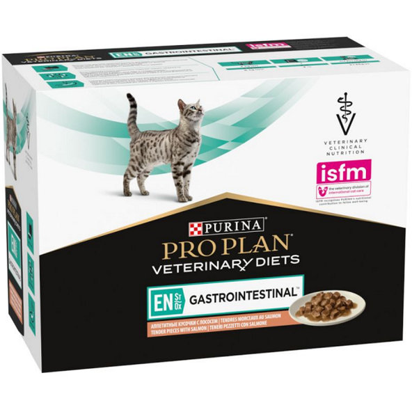 Purina VD Feline - EN Gastroint. Salmon kapsičky pre mačky 10x85g