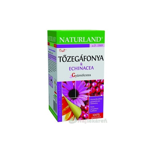 NATURLAND ČAJ S PRÍCHUŤOU BRUSNICE A ECHINACEI výživový doplnok, 20x2 g
