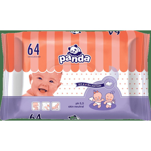 BELLA PANDA Vlhčené ubrousky 64 ks