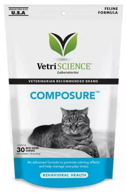 E-shop Vetri Science Composure for Cats žuvacie tablety proti stresu pre mačky 30tbl