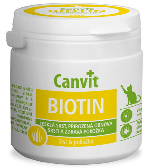 E-shop Canvit Biotin pre mačky na srsť a pokožku 100g