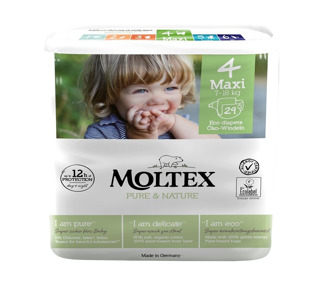 E-shop MOLTEX Pure & Nature Plienky Maxi 7-18 kg - ekonomické balenie (6 x 29 ks)