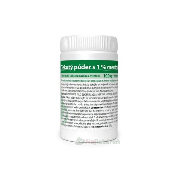 VULM Tekutý púder s 1 % mentolu 100 g