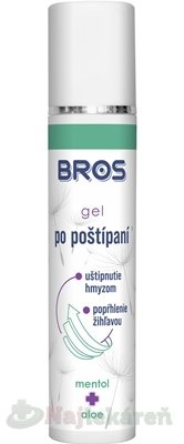 E-shop BROS gel po poštípaní mentol + aloe, 50 ml