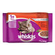 WHISKAS cat mäsový výber kura, hovädzie, morka, jahňa v šťave kapsičky pre mačky 4x85g