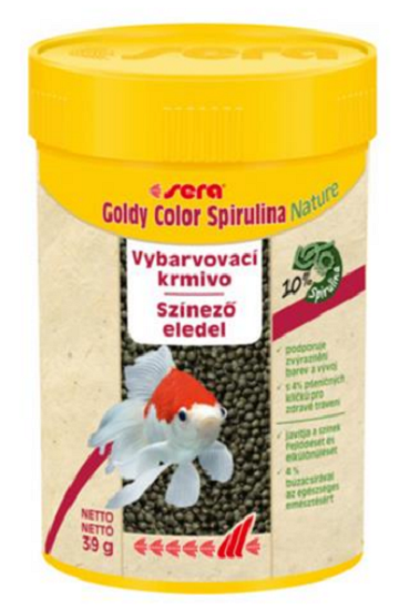 E-shop Sera Goldy Color Spirulina Nature vyfarbovacie krmivo pre závojnatky 250ml