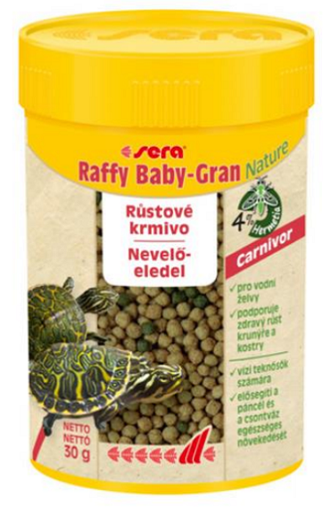 E-shop Sera Raffy Baby Gran Nature krmivo pre mladé mäsožravé plazy,vodné korytnačky a obojživelníky 100ml