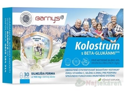 E-shop Barny's KOLOSTRUM s beta-glukánmi forte + darček