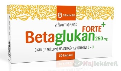 E-shop SENIMED Betaglukan 250 mg FORTE + s vitamínom C a D, 30 ks