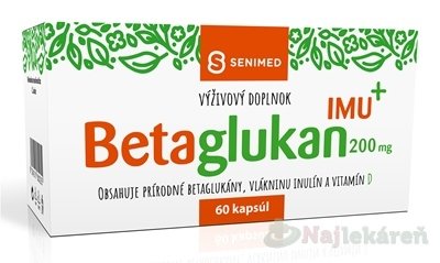 E-shop SENIMED Betaglukan 200 mg IMU + s vlákninou a vitamínom D, 60 ks