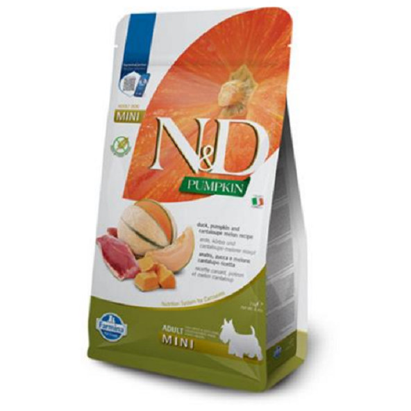 Farmina N&D dog PUMPKIN (GF) adult mini, duck & cantaluope granule pre psy 2kg