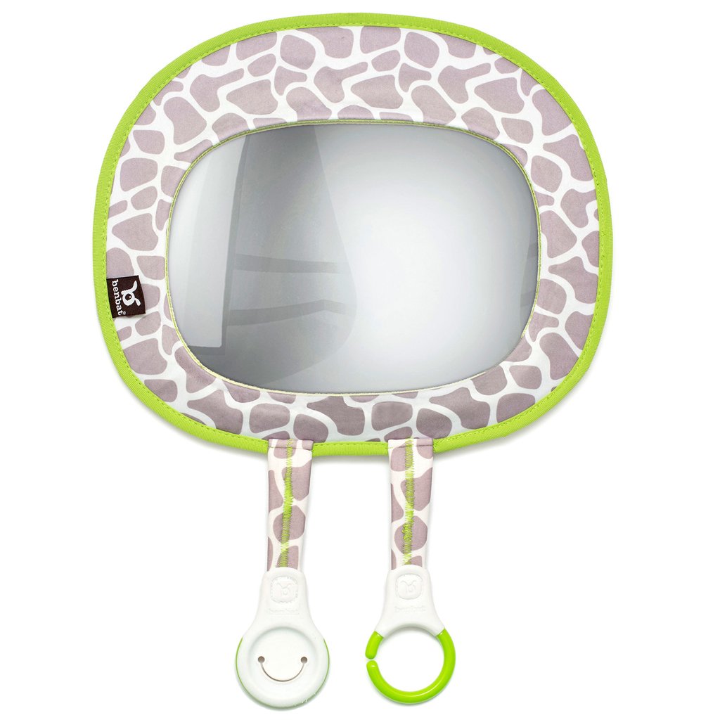 E-shop BENBAT Zrkadlo detské do auta s praktickými úchytmi na hračky, žirafka 0m+