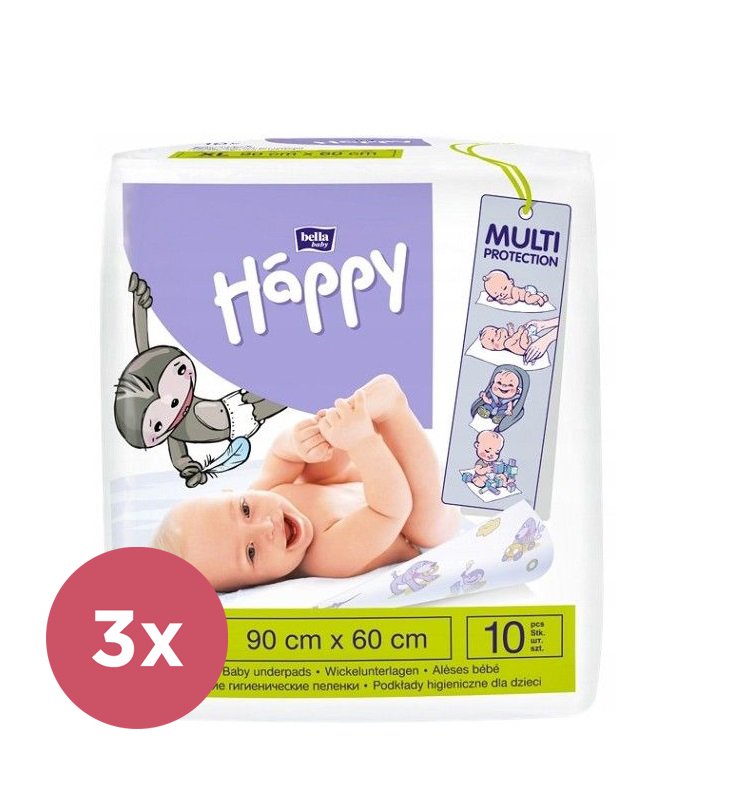 E-shop 3x BELLA HAPPY Dětské přebalovací podložky (90 x 60 cm) 5 ks