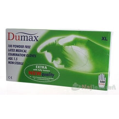 DUMAX RUKAVICE latexové  vyšetrovacie xl 100ks