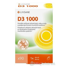 LIVSANE Vitamín D3 1000 IU 90 ks