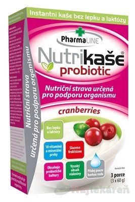 E-shop Nutrikaša probiotic - cranberries 3x60 g