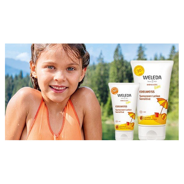 WELEDA Detský krém na opaľovanie SPF50 sensitive 50 ml