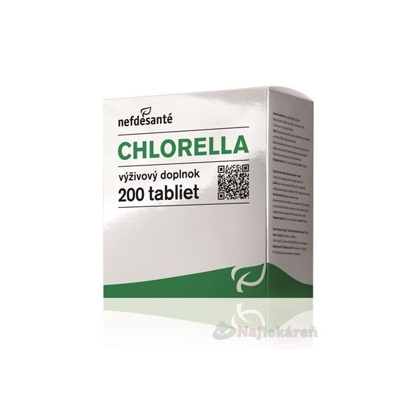 nefdesanté CHLORELLA na tráviaci systém, 200ks