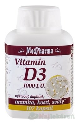 E-shop MedPharma Vitamín D3 1000 I.U. 107 ks