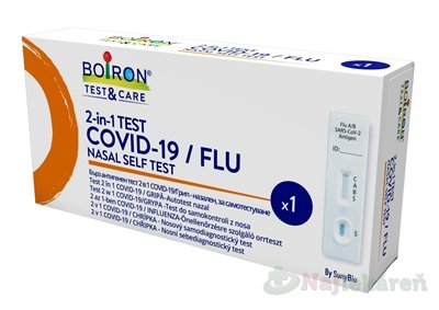 E-shop BOIRON Test&Care 2-in-1 COVID-19/FLU nosový samodiagnostický test 1 ks