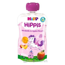 HiPP BIO ovocný príkrm jablko-broskyňa-mirabelka 100g
