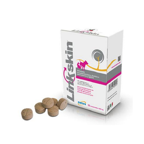 Linkskin 1500mg výživový doplnok pre psov a mačky na podporu funkcie kože 32tbl